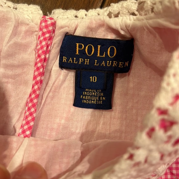 Polo Ralph Lauren Pink Dress Lace Collar 10 - Picture 3 of 4